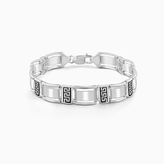 Silver Wave Bracelet For Him