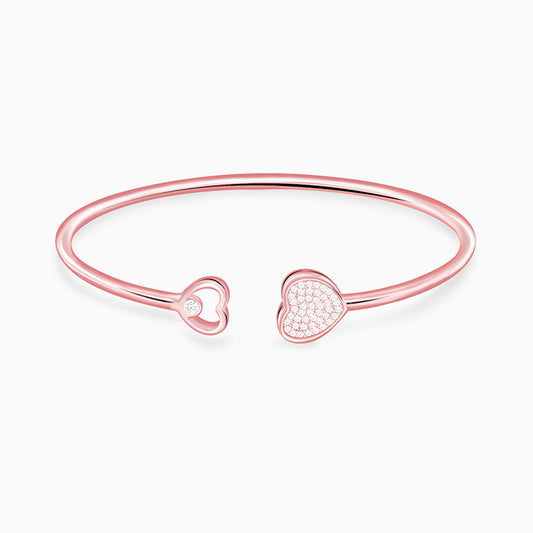 Rose Gold Dual Heart Bracelet