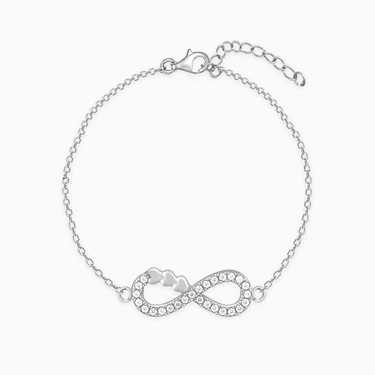 Silver Infinity Heart Bracelet