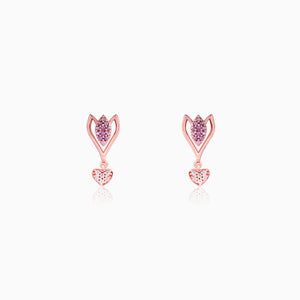 Rose Gold Blossoming Crocus Earrings