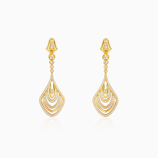 Golden Zircon Studded Chime Earrings