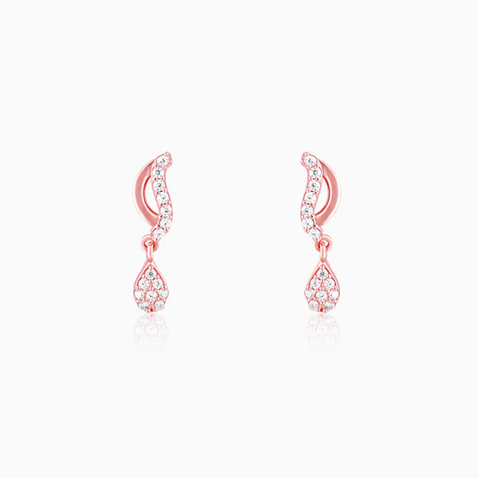 Rose Gold Wavecrest Earrings