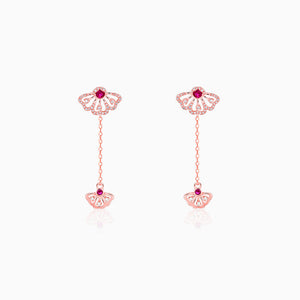 Rose Gold Eyebright Dangler Earrings