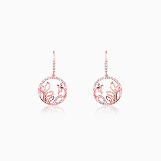 Rose Gold Mayura Hoop Earrings