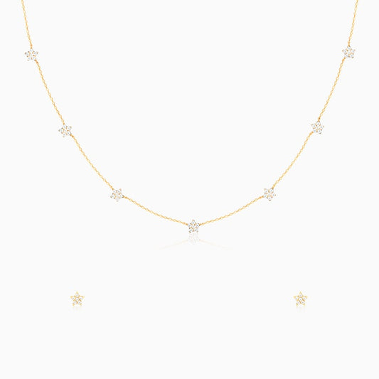 Anushka Sharma Golden Star Constellation Pendant Set