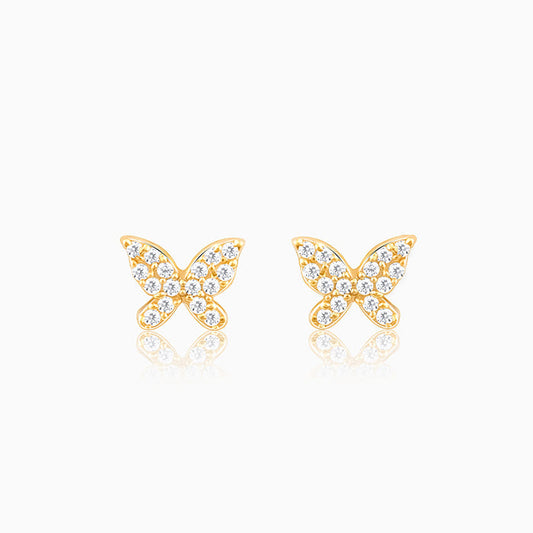 Golden Butterfly Tiny Studded Affair Earrings