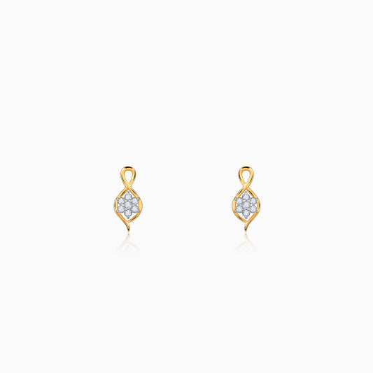 Gold Pure Flora Diamond Earrings