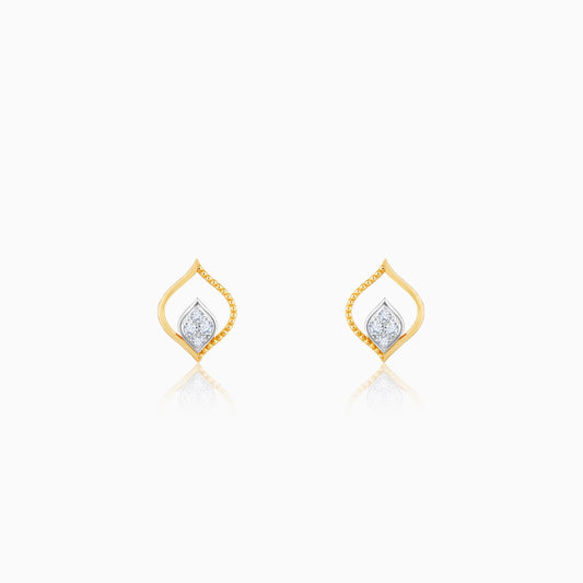 Gold Dancing Flame Diamond Earrings