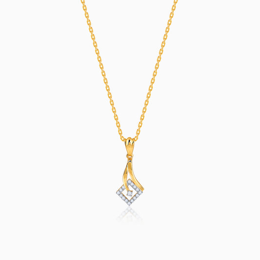 Gold Radiant Muse Diamond Pendant