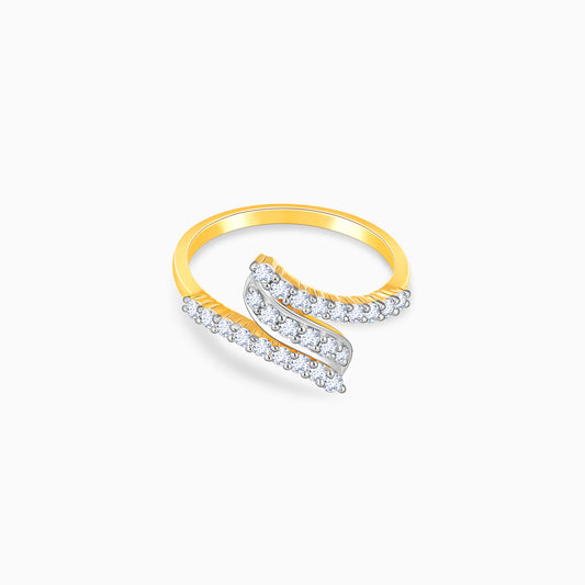 Gold Calm Cascade Diamond Ring