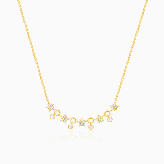 Golden Floral Serenade Necklace