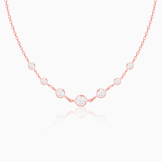 Rose Gold Stoned Necklace