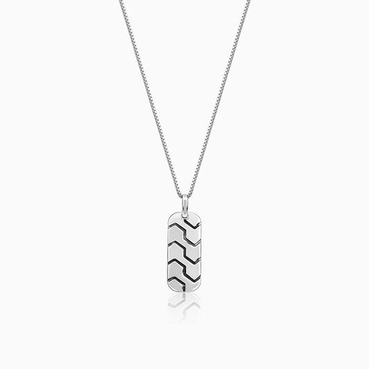 oxidised silver pendant for men