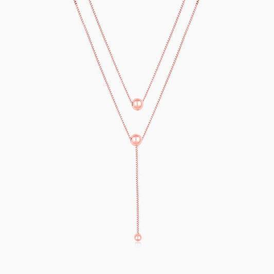 Rose Gold Terrific Trio Necklace