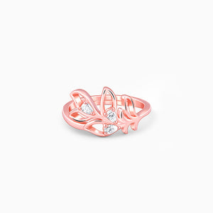 Rose Gold Mor Pankh Ring