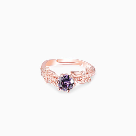 Rose Gold Amethyst Ring