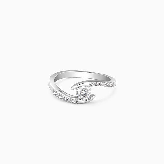 Silver Solitaire Grace Ring