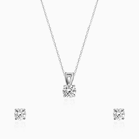 Anushka Sharma Classic Silver Zircon Set